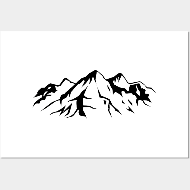 Mountain Silhouette Wall Art by ShirtyLife